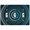 thumbnail image 1 of Metal Light Switch Plate Cover Teal Black Mandala Circle Pattern MDL002, 1 of 13