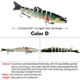 thumbnail image 1 of Multi articulado 12,5 cm 21,5 g señuelos Wobbler artificial pesca cebo duro (D) Tmvgtek Para estrenar, 1 of 9