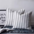 thumbnail image 2 of 14x14 Pillow Covers Set of 2, Grey Striped Throw Pillow Covers Decorative Couch Cushion Case, Modern Farmhouse Gray White Stripes Microfiber Square Pillowcases for Bedroom Car Living Room, 2 of 7