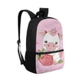 thumbnail image 2 of Yuyamidu Cow Kids School Backpack Strawberry Bookbag for Girls 7-8 Pink Book Bags for School Children Primary School Bags Elementary School Backpacks, 2 of 6