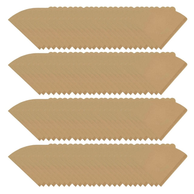 100 piezas de filtros de café cónicos de 2 a 4 tazas Papel de filtro de café desechable natural para cafetería casera