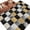 Black, variant on Teal Gold Mosaic Washable Small Entryway Area Rugs 2'x3', Rustic Abstract Checkerboard Grids Low Pile Throw Rug Non-Slip Sturdy Edge Binding Carpet for Front Door Floor Room Entry
