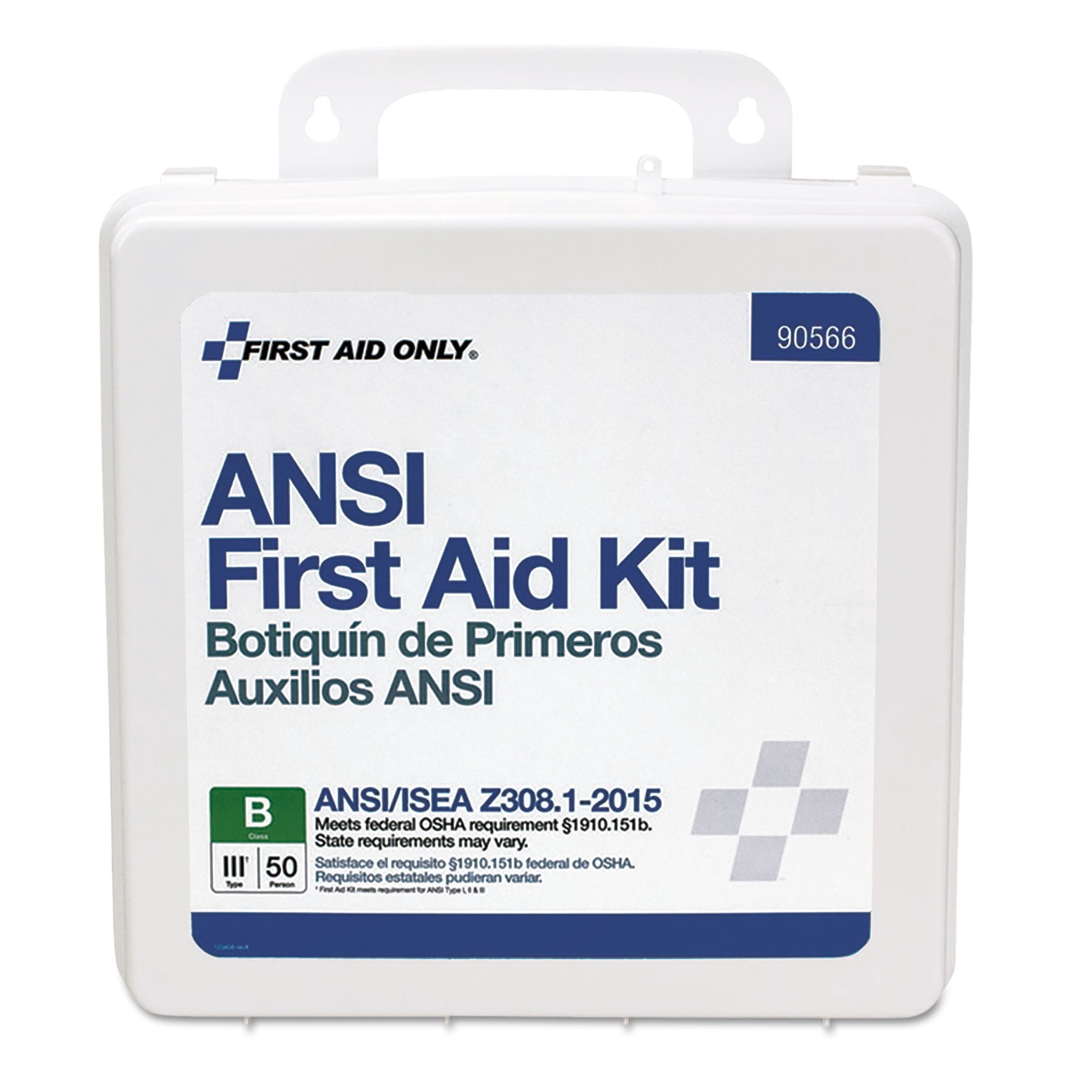 First Aid Only ANSI 2015 Compliant Class B Type III First Aid Kit for 50 People, 199 Pieces