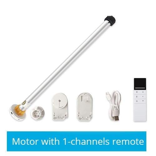 Zemismart Zigbee Tubular Roller Shade Motor, with 1 Way Remote Control, for 37mm Tube, Support ...