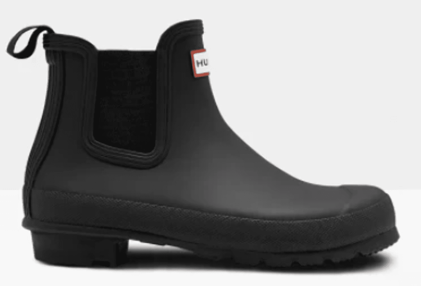 ◆HUNTER◆ WOMEN Commando Chelsea Gloss Rain Boots Black Hunter Original Women's Commando Gloss Chelsea Boots In