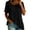 Black, variant on Dressy Tops for Women Asymmetrical Ruffled Short Sleeve Crew Neck Loose Blouses Casual Shirts 2026 Summer Trendy