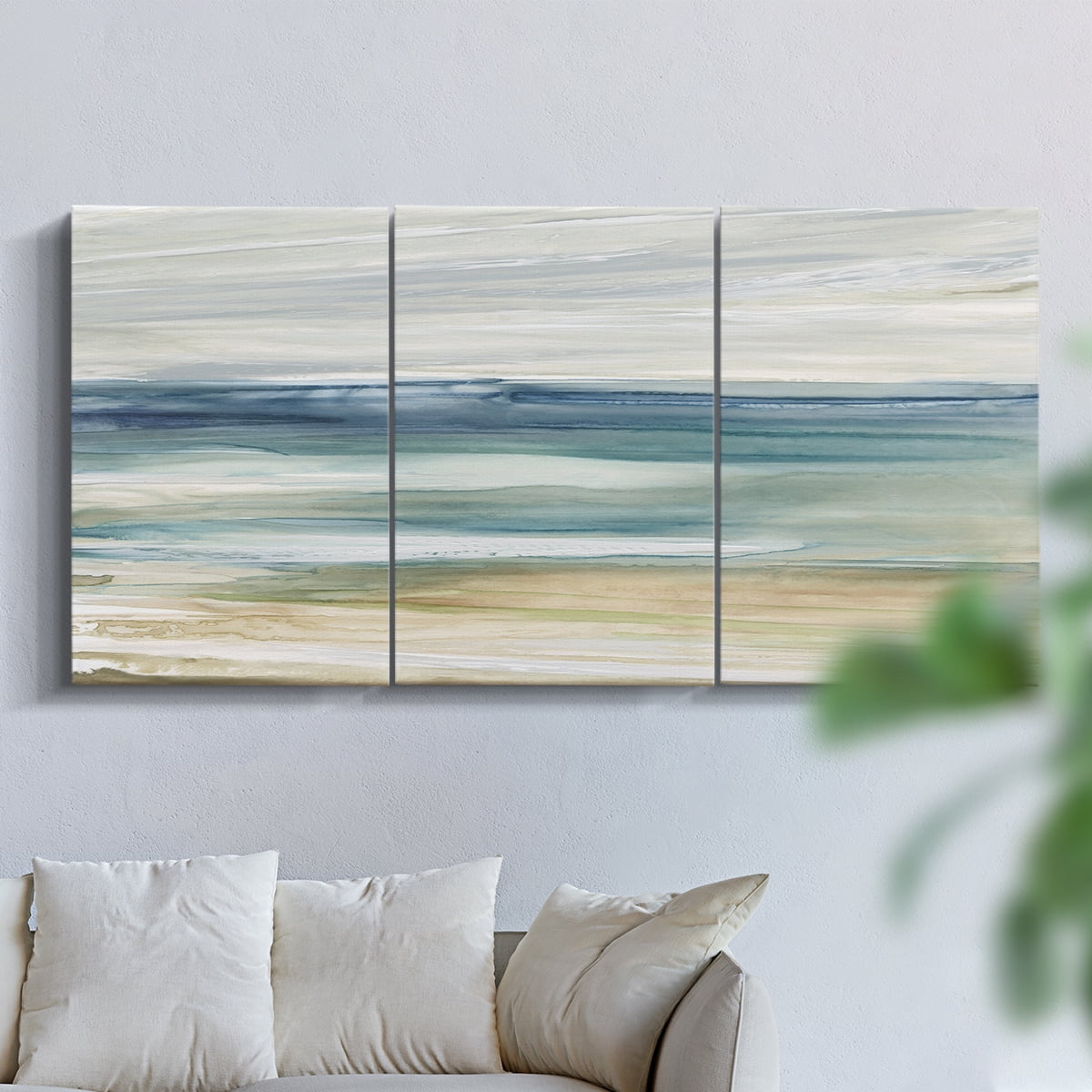 Wexford Home Ocean Breeze - 32" x 64" Multi-Piece Canvas Art, Ready to Hang