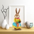 thumbnail image 2 of CIMAXIC easter Straw Easter Rabbit Bunny Household Office Party Desktop Ornament Rabbit,16.54"X5.91"X5.91", 2 of 5