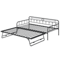 LegaHome Twin Metal Daybed with Pop Up Trundle Bed, HeavyDuty Steel
