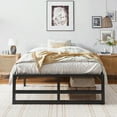thumbnail image 3 of SHA CERLIN Twin Size Metal Platform Bed Frame with 14'' Extra Under-bed Storage Space, No Box Spring Needed, Easy Assembly, Black, 3 of 9