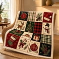 thumbnail image 4 of Ouuluon Soft Flannel Christmas Throw Blanket, Warm Cozy Holiday Blanket for Sofa Couch Bed, 4 of 6