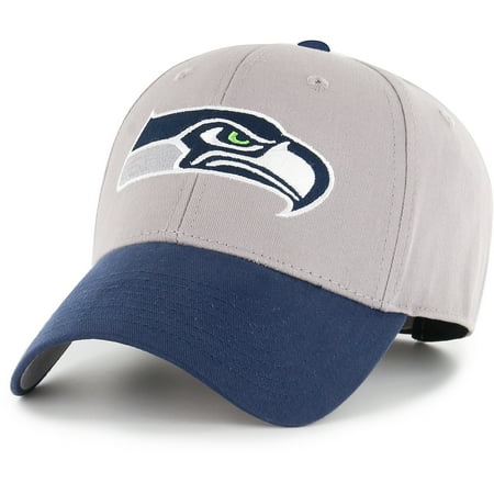 - Youth Fan Favorite Gray/College Navy Seattle Seahawks Two-Tone Adjustable Hat - OSFA