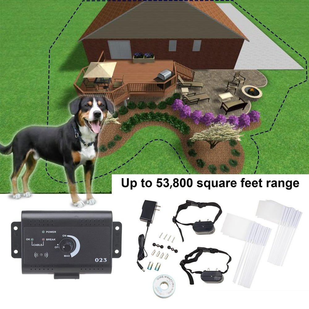Underground Electric Dog Fence Waterproof Shock Collars for 2 Dogs