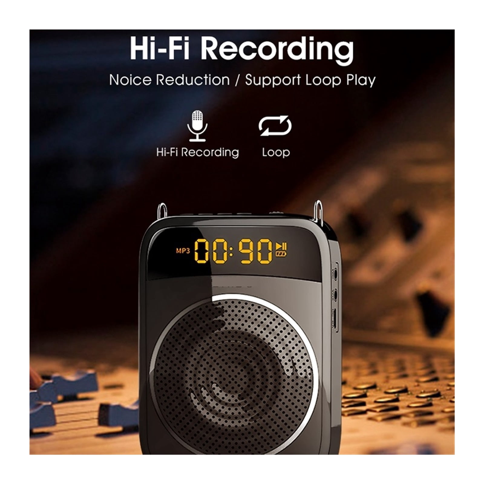15W Voice Amplifier Wired Microphone Loudspeaker Audio Recording Blue-tooth Speaker For Teachers Speech ,Easy to Operate