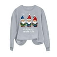 thumbnail image 5 of Christmas Sweatshirt For Women Vintage Xmas Holiday Shirts Long Sleeve Snowman Fleece Sweatshirt Crew Neck Tops Gray S, 5 of 6