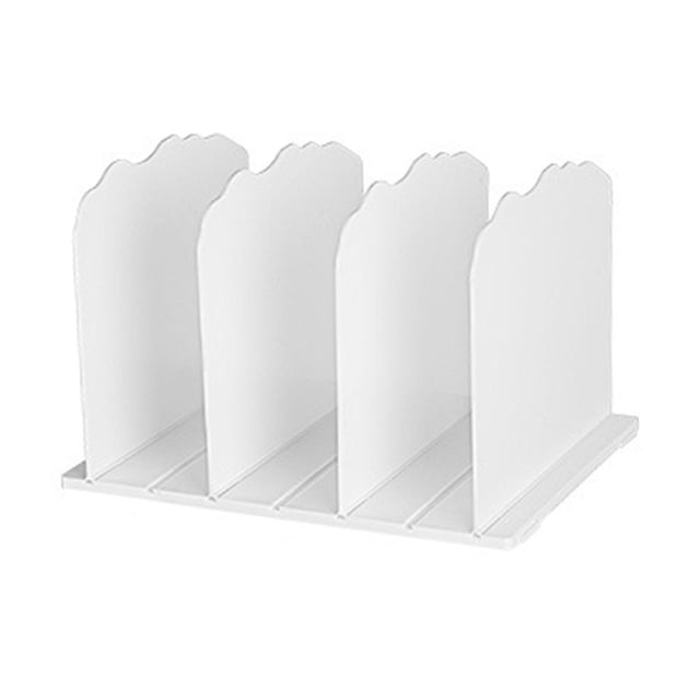 Rongfmy Shelf Divider Accessory for Kitchen, Office, Pantry Closet Organizer Divider 4 rows and white