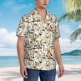 thumbnail image 3 of Fotbe Mushroom Garnish Camisa Hawaiana para Hombre Unisex – Camisa Casual de Verano con Botones de Manga Corta de Algodón y Lino,Small, 3 of 7