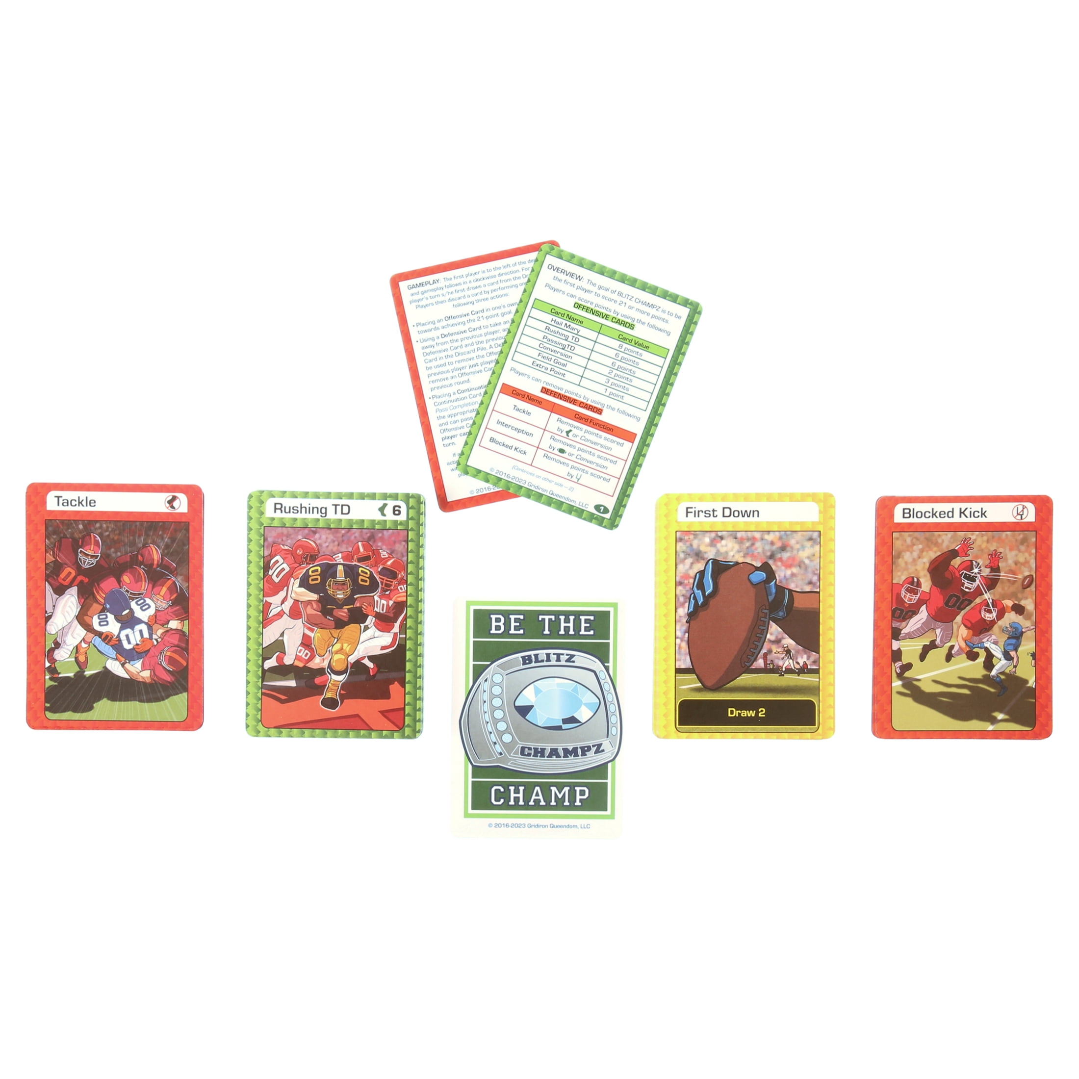 Blitz Champz New York Giants Card Game, Family Game for Adults & Kids, Easy-To-Learn Party Game