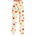thumbnail image 6 of Trgacdwlo Cat Pumpkin Print Womens Pajama Pants Fall Womens Halloween Pj Pants Ghost Graphic Spooky Elastic Waist Womens Sleep Pants, 6 of 9