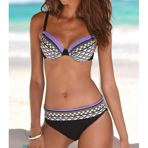 Women's Purple Boho Tribal Print Bikini Swimwear