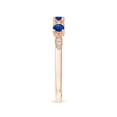 thumbnail image 3 of ANGARA Natural Blue Sapphire & Diamond Ring in 14K Rose Gold for Women (Size-2.7mm) | September Birthstone, Birthday, Anniversary, Jewelry Gift for Women | Natural Blue Sapphire Ring, 3 of 9