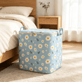 thumbnail image 6 of Heavy Duty Clothes Storage Bins with Lids, Large Capacity Double Zipper Cute Organizers Storage Containers with Reinforced Handle for Clothing, Blanket, Comforters, Bed Sheets, 6 of 9