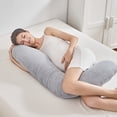 thumbnail image 2 of Hidetex Pregnancy Pillows,Washable Cover Maternity Pillow,Pregnancy Pillow for Sleeping,Pregnancy Sleeping Pillow for Pregnant Women, Pregnancy Gifts,Grey, 2 of 7