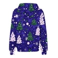 thumbnail image 4 of Puntoco Chaqueta Con Capucha Y Manga Larga Con Cremallera Y Estampado Navideño Informal Para Mujer, 4 of 6