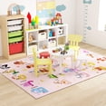 thumbnail image 3 of Janvonne Animal Alphabet Kids Area Rug - Soft ABC Learning Carpet, Non-Slip Washable Play Mat for Nursery Playroom Bedroom,5'x7',Pink, 3 of 9