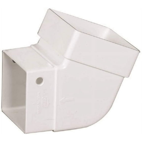 Amerimax Home Products 2 in. x 2 in. White Vinyl Universal Elbow