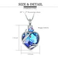 thumbnail image 2 of Rose Flower Crystal Heart Cremation Urn Pendant Necklace for Cremation Ashes Urn Necklace Lockets for Ashes of Loved One, 2 of 4