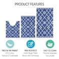 thumbnail image 4 of SussexHome Geometric Design 3 Piece Bathroom Rugs Set - Non-Slip Ultra Thin Bath Rugs for Bathroom Floor - Washable Cotton Bathroom Mats Set, 4 of 11