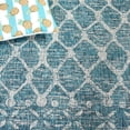 thumbnail image 4 of SAFAVIEH Courtyard Anson Geometric Indoor/Outdoor Area Rug, Teal/Grey, 8' x 11', 4 of 9
