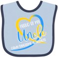 thumbnail image 3 of Inktastic Proud of My Uncle Down Syndrome Awareness Heart Ribbon Boys or Girls Baby Bib, 3 of 4