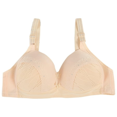 (2-Pack) Puawkoer Women s Underwear Push Up Seamless Bra No Steel Ring Comfort Maternity Strapless Bra Adjustable Bra Plus Size Women Bras Plus Size Pack Sports Bras fo