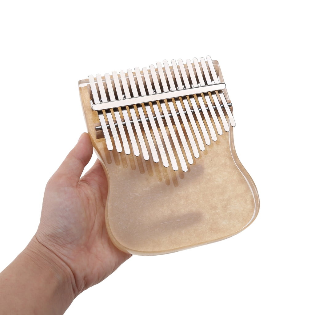 BQBQERT Thumb Piano Kalimba Instrument 17 Keys Acrylic Finger Piano Musical Instrument with Tuning for Beginner