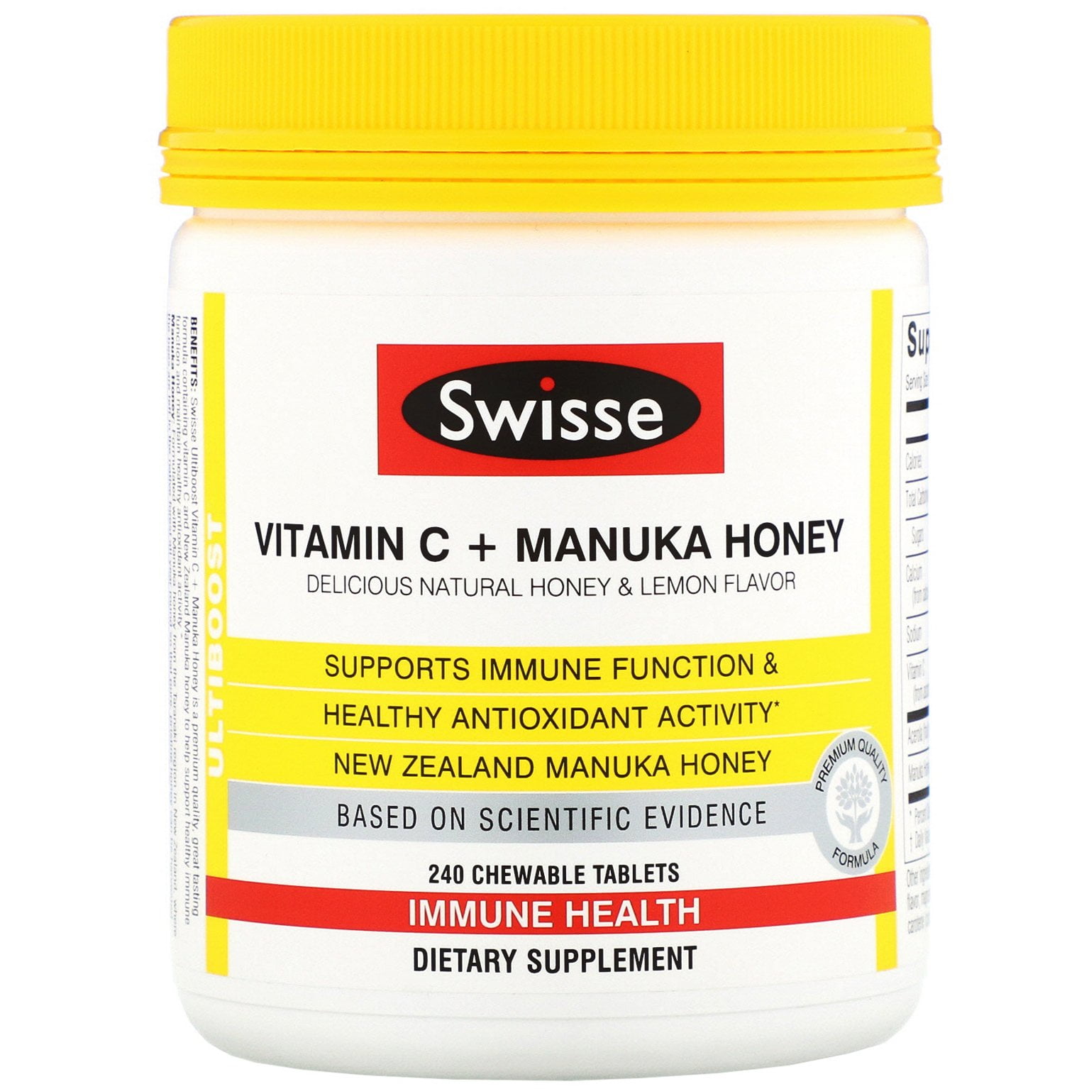 Swisse Ultiboost, Vitamin C + Manuka Honey, Delicious Natural Honey