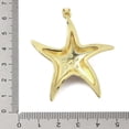 thumbnail image 3 of Rack Plating Brass Pave Cubic Zirconia Pendants with ABS Plastic Pearl Cadmium Free & Lead Free Long-Lasting Plated Real 18K golden Plated Starfish Deep Sky Blue 48x43x10mm Hole: 6x4mm, 3 of 3