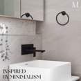 thumbnail image 4 of Matte Black Towel Ring - Bathroom Wall Towel Rack Stainless Steel Bathroom Towel Rack 3 Pieces., 4 of 5