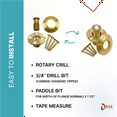 thumbnail image 4 of Axe Pool Collection Wood Deck Brass Anchor with Collar, 5 Pack, Universal Replacement, 4 of 6