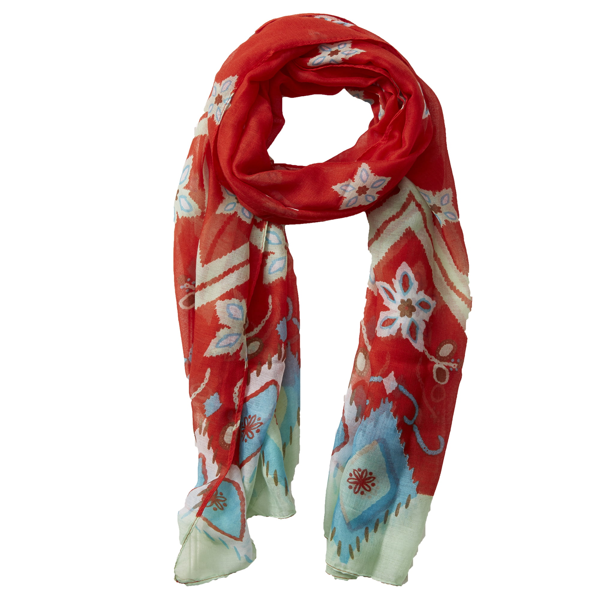 Tickled Pink Flowers And Diamonds Scarf, Red - Walmart.com