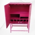 thumbnail image 4 of Lakecity Arts Bone Inlay Peacock Design Bar Cabinet Pink, Bone Inlay Peacock Design Cabinet Pink, Bone Inlay Storage Unit, 4 of 6