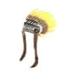 thumbnail image 5 of Tocado de plumas artificiales, estilo indio creativo, para carnaval Amarillo, 5 of 8