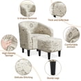 thumbnail image 5 of Alden Design Contemporary Upholstered Club Accent Chair with Ottoman for Bedroom Living Room, Letter Print, 5 of 10