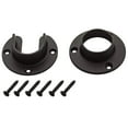 thumbnail image 4 of Wideskall Heavy Duty Stainless Steel Closet Pole Sockets Rod End Support with Screws Matt Black, 3 Sets, 4 of 4