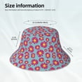 thumbnail image 3 of Yiaed Daisies Flowers Print Reflective Stripe Bucket Hat Unisex Funny Outdoor Fisherman Cap Beach Sun Hat, 3 of 5
