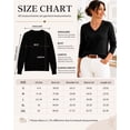 thumbnail image 7 of QUALFORT Sweaters for Women, Lightweight V Neck Long Sleeve Pullover Sweater, Soft Knit Women's Sweater Top, Black M, 7 of 7