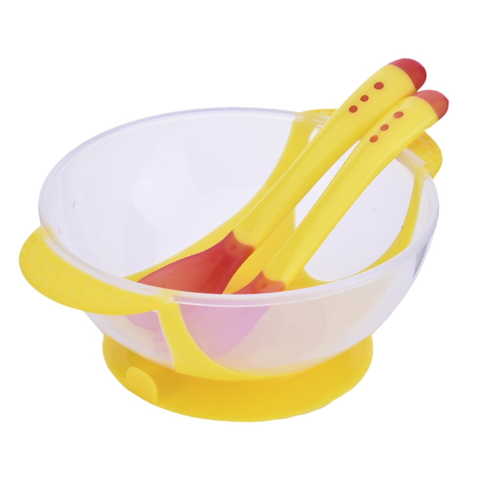 Food Grade Silicone Baby Kids Suction Bowl Toddler Spill Proof Feeding Set 