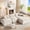 Beige(Right hand facing), variant on Amsleekey 108" Modular Sectional Sofa with Left-Facing Chaise, L-Shape Corduroy Cloud Couch for Living Room, Comfy Sleeper Sofa with 4 Storage Pockets & Tray, Grey