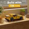thumbnail image 3 of Ylutex Cars Hellcat Pull Back Sports Car, 15081 Model Car Kits Toy for for Adult and Who Like Building Block Kit (736 Pcs), 3 of 6